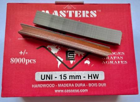 S28 - Klamry UNI 15 mm  do twardego drewna firmy Cassese